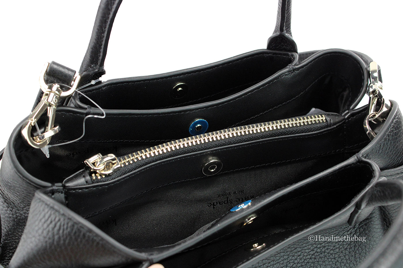 Kate Spade Dumpling Small Black Leather Satchel Crossbody Bag